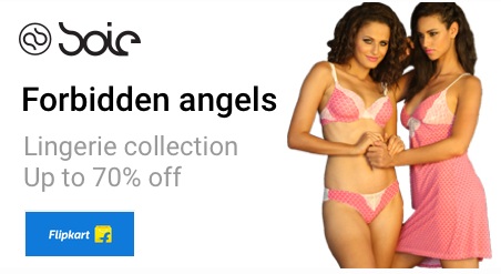 India Desire : Flipkart Lingerie Collection : Flat 88% Off On Jiyana Womens Tube Non Padded Bra From Rs 54